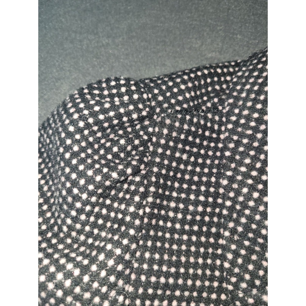 Pink Envelope Women's Black/White Polka Dot Peacoat Double Breasted Lined M - Picture 5 of 7